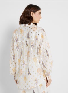 Never fully Dressed Printed Button Down Shirt  - Image 2