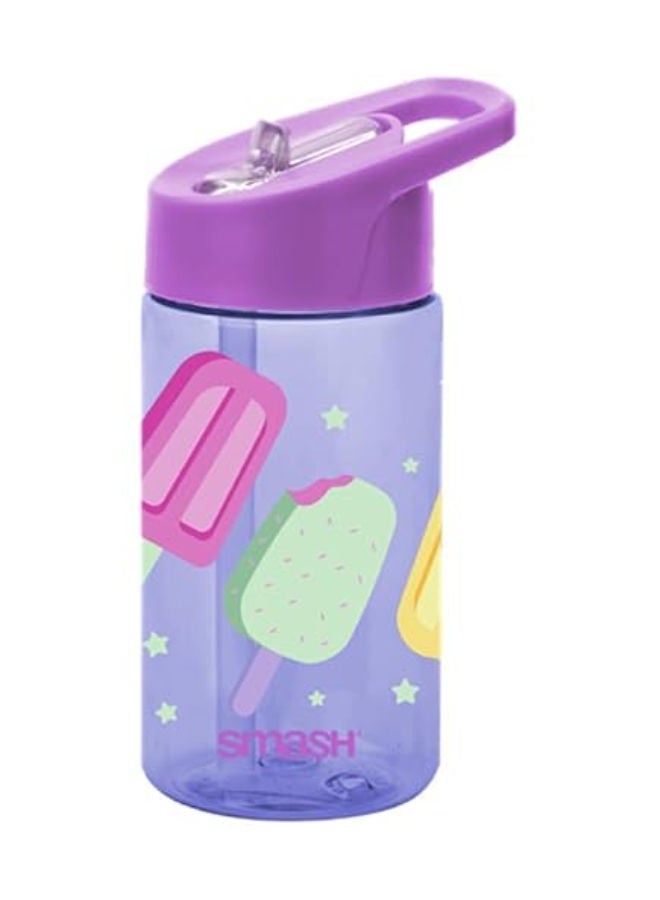 Ice Cream Sipper Water Bottle with Handle  -Purple