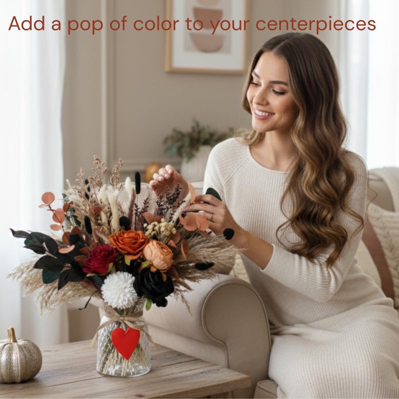 RyddeligHome Deluxe Centerpieces for Dinner Table, Fall Centerpieces for Tables, Coffee Dining Table Centerpiece Decor for Home, Christmas Thanksgiving Winter Decorations, Centro De Mesa De OtoÃ±o - Image 2