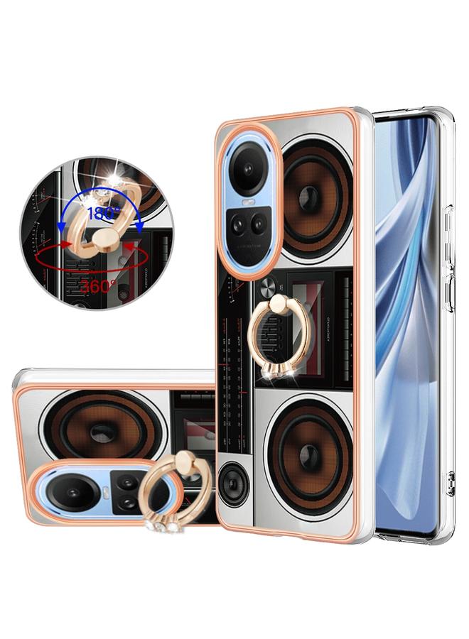 اس-توب جراب لهاتف OPPO Reno10 5G Global مطلي بالكهرباء ثنائي الجانب مع حامل حلقي - Image 1