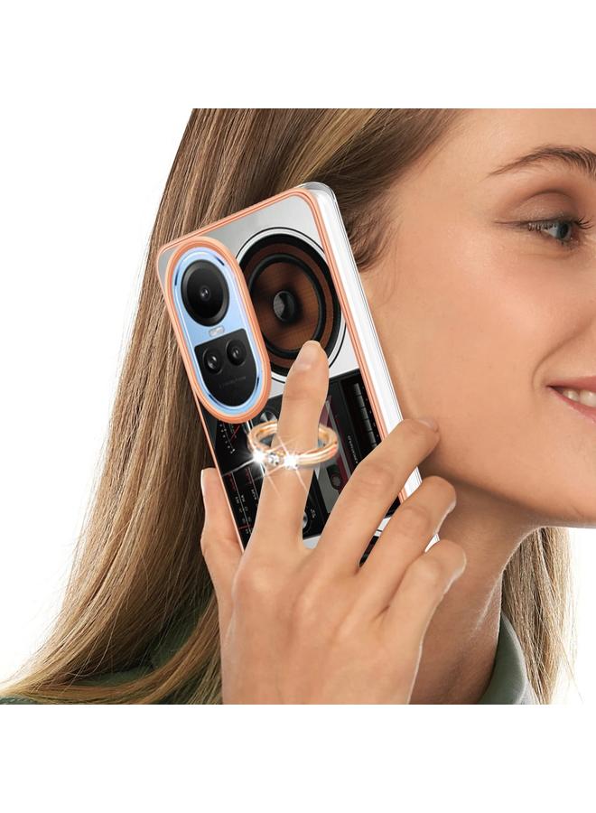 اس-توب جراب لهاتف OPPO Reno10 5G Global مطلي بالكهرباء ثنائي الجانب مع حامل حلقي - Image 5