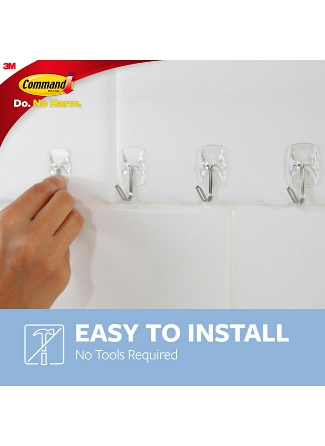 Command Command Small Clear Wire Toggle Hooks, 40 Hooks and 48 Command Strips, Damage Free Hanging Wall Hooks with Adhesive Strips, Adhesive Hooks for Hanging Christmas Decorations, Holds up to 0.5 lb  - Image 4