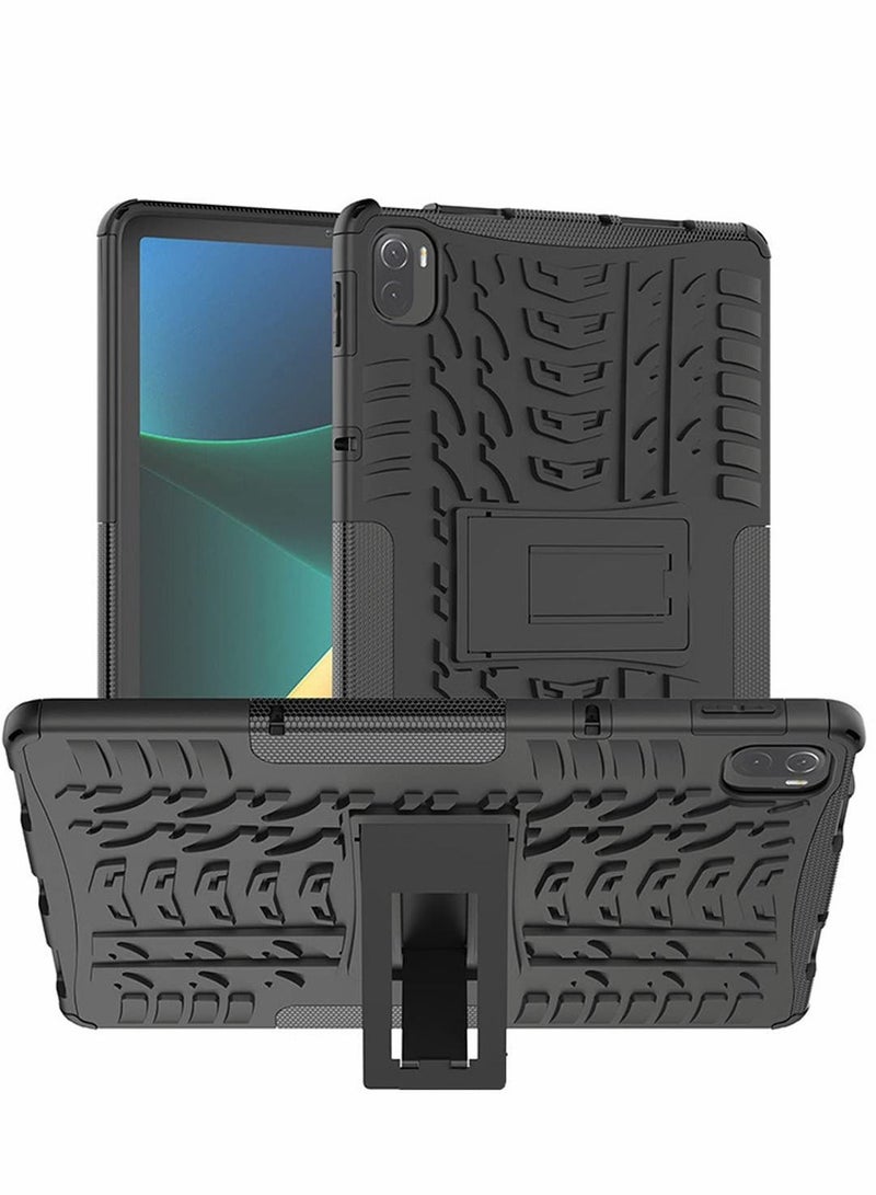 Excefore Case for  MI Pad 5 Pro Case 11.0 inch, Hybrid Armor Heavy Duty 2 in 1 TPU + PC Dual Layer Shockproof Case (BLACK)  - Image 1