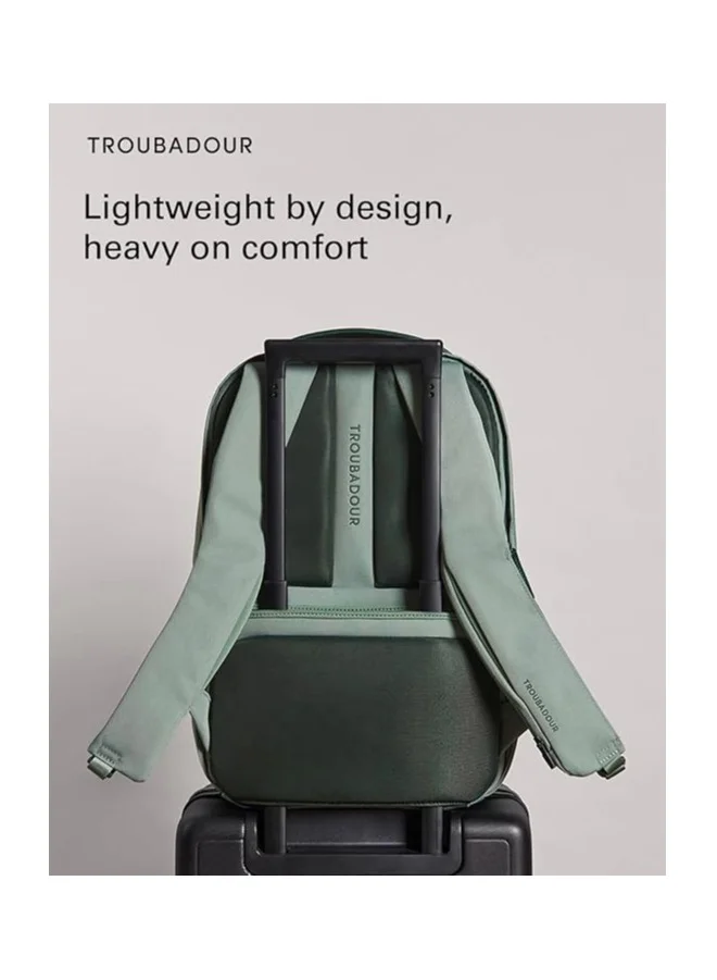 Troubadour Apex 3.0 Backpack Premium Vegan, Waterproof Material - Laptop Sleeve, Comfort Straps-Green
