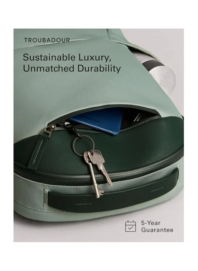 Troubadour Apex 3.0 Backpack Premium Vegan, Waterproof Material - Laptop Sleeve, Comfort Straps-Green