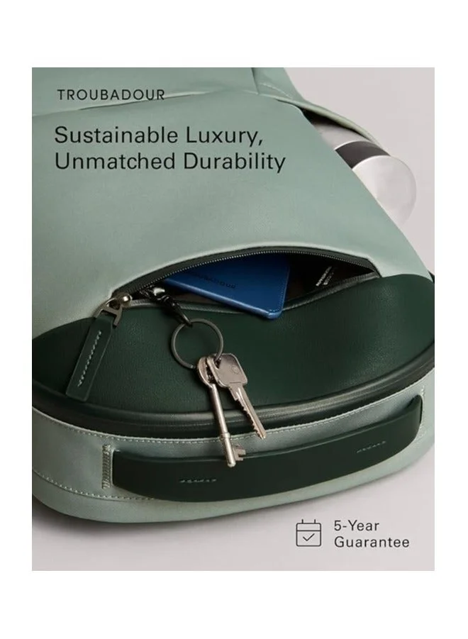 Troubadour Apex Backpack 3.0 Green Smoke Apex 3.0 Backpack Premium Vegan, Waterproof Material - Laptop Sleeve, Comfort Straps-Green  | Best Price UAE