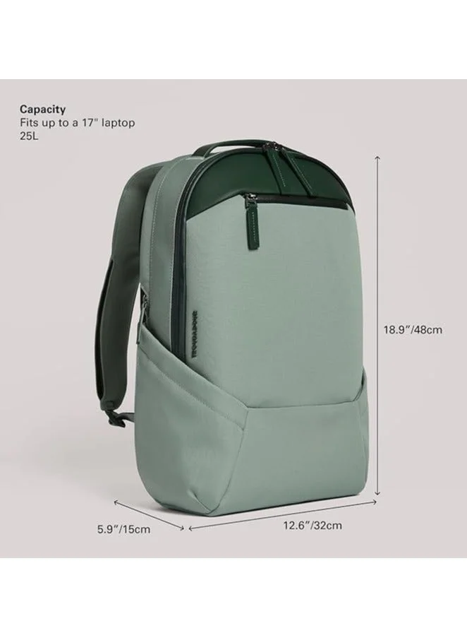Troubadour Apex Backpack 3.0 Green Smoke Apex 3.0 Backpack Premium Vegan, Waterproof Material - Laptop Sleeve, Comfort Straps-Green  | Best Price UAE
