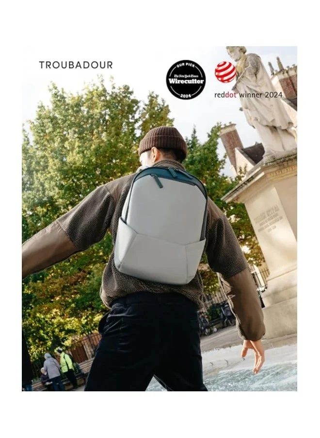 Troubadour Apex Backpack 3.0 Green Smoke Apex 3.0 Backpack Premium Vegan, Waterproof Material - Laptop Sleeve, Comfort Straps-Green  | Best Price UAE