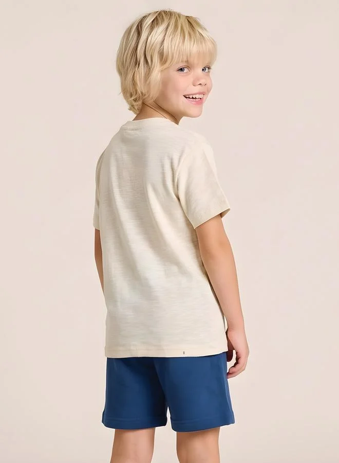 Take Two  Boys Graphic Cotton T-Shirt and Shorts Set By Juniorloom for Men | Best Price UAE