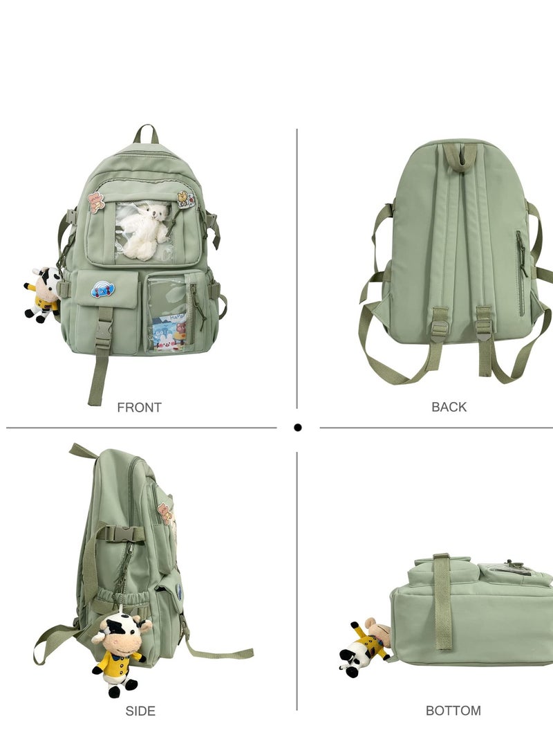 Student Kawaii Backpacks For Teen Girls, Fashion   Bookbag, Kawaii Backpack with Kawaii Pin and Accessories,   Kawaii Backpack for School (1 pendant) - Image 4