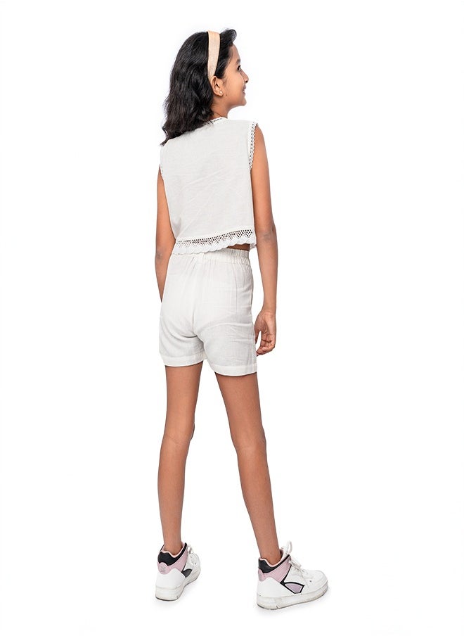 بيبي كلو طقم قطن بناتي مطرز بالزهور متعددة الألوان  - Image 3