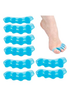Bukela Toe Separators, for Overlapping Toes and Restoring Crooked Toes to Their Original Shape, Corrective Toe Separators, Toe Separators for Hammer Toe Extension - Universal Size, 4 Pairs, Silicone  - Image 1