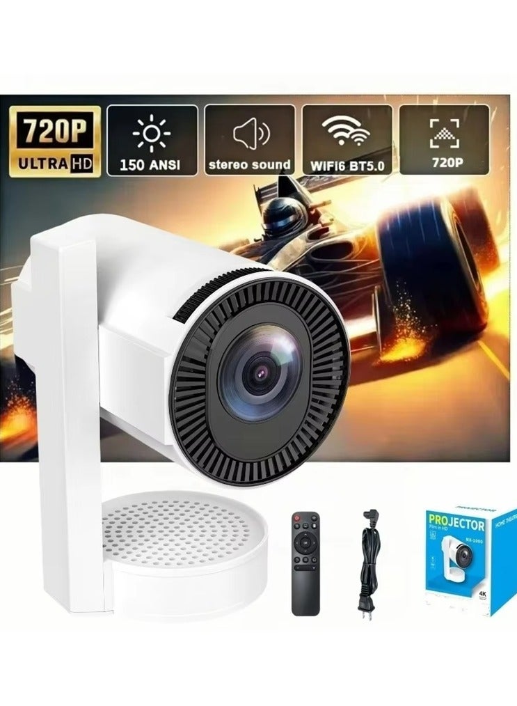 Sky Shine NX-1000 Z11 Mini Portable Projector – 270° Adjustable, Android 13, 720P HD, WiFi, Bluetooth, Auto Keystone, Stereo Sound – Home & Outdoor Cinema - Image 1