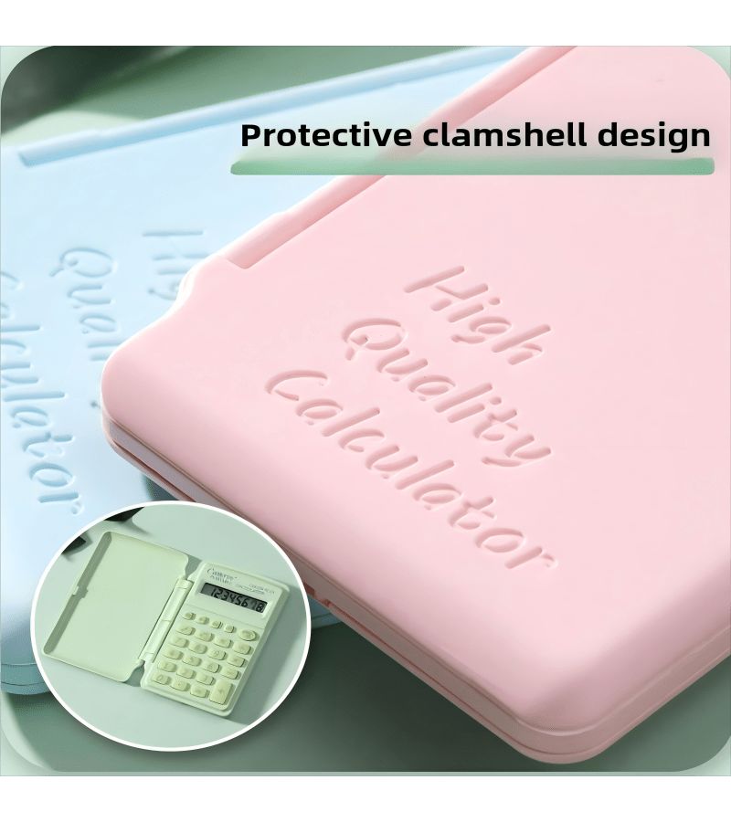 Sky Blue Mini Scientific Calculator Flip Cover Compact Portable Student Gift - Image 2