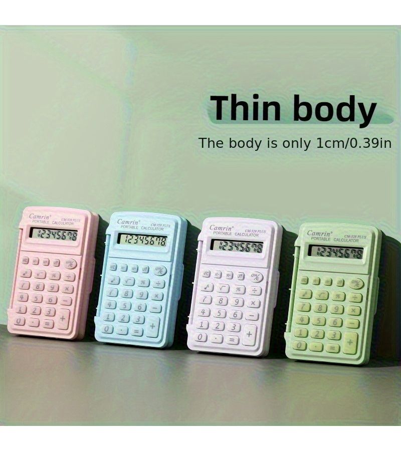 Sky Blue Mini Scientific Calculator Flip Cover Compact Portable Student Gift - Image 5