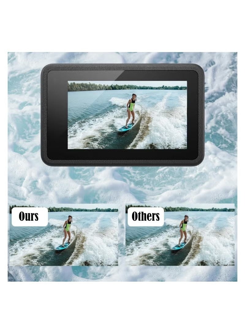 Screen Protector for DJI OSMO Action 4 Camera, Osmo Action 4 Lens Protector, Tempered Glass LCD Display Film, Silicone Lens Cap Cover, 0.3mm 9H Hardness Anti-Scratch Anti-Bubble (6+2 Pack) - Image 5