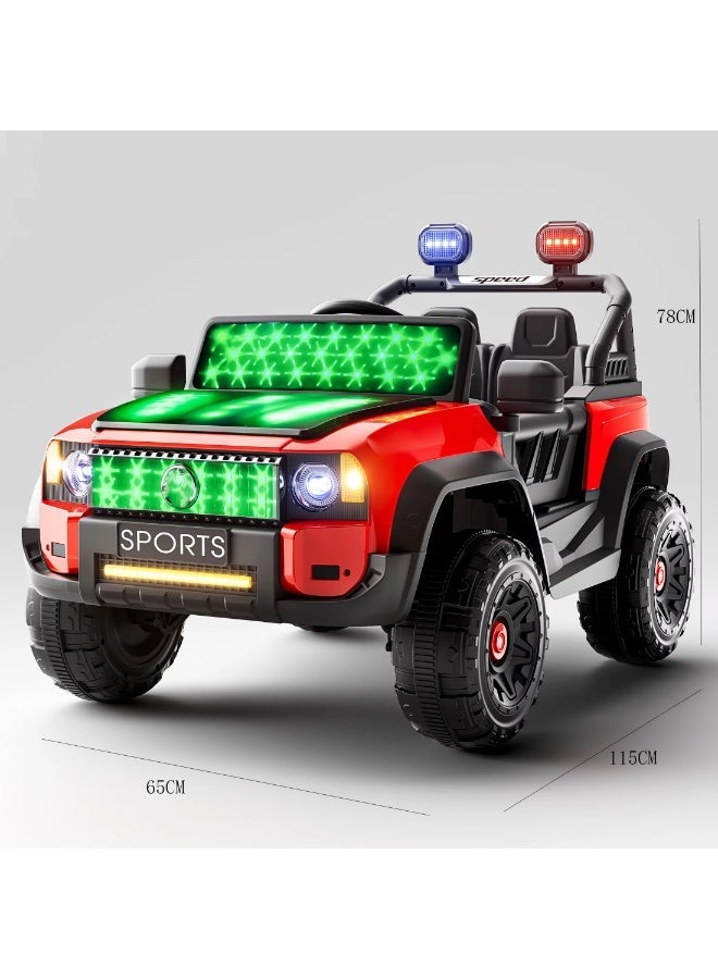 لعبة سيارة ركوب كهربائية كلاسيكية للأطفال بأربع عجلات 12V مع ريموت تحكم (حجم المنتج 115*65*78 سم) - Image 3