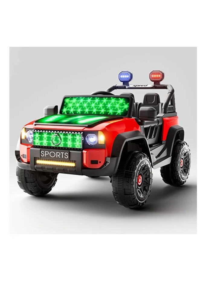 لعبة سيارة ركوب كهربائية كلاسيكية للأطفال بأربع عجلات 12V مع ريموت تحكم (حجم المنتج 115*65*78 سم) - Image 1