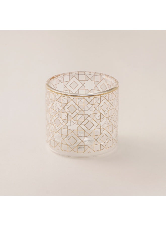 Dallaty Glass Coffee Cups Set 6Pcs, Gold - Image 2