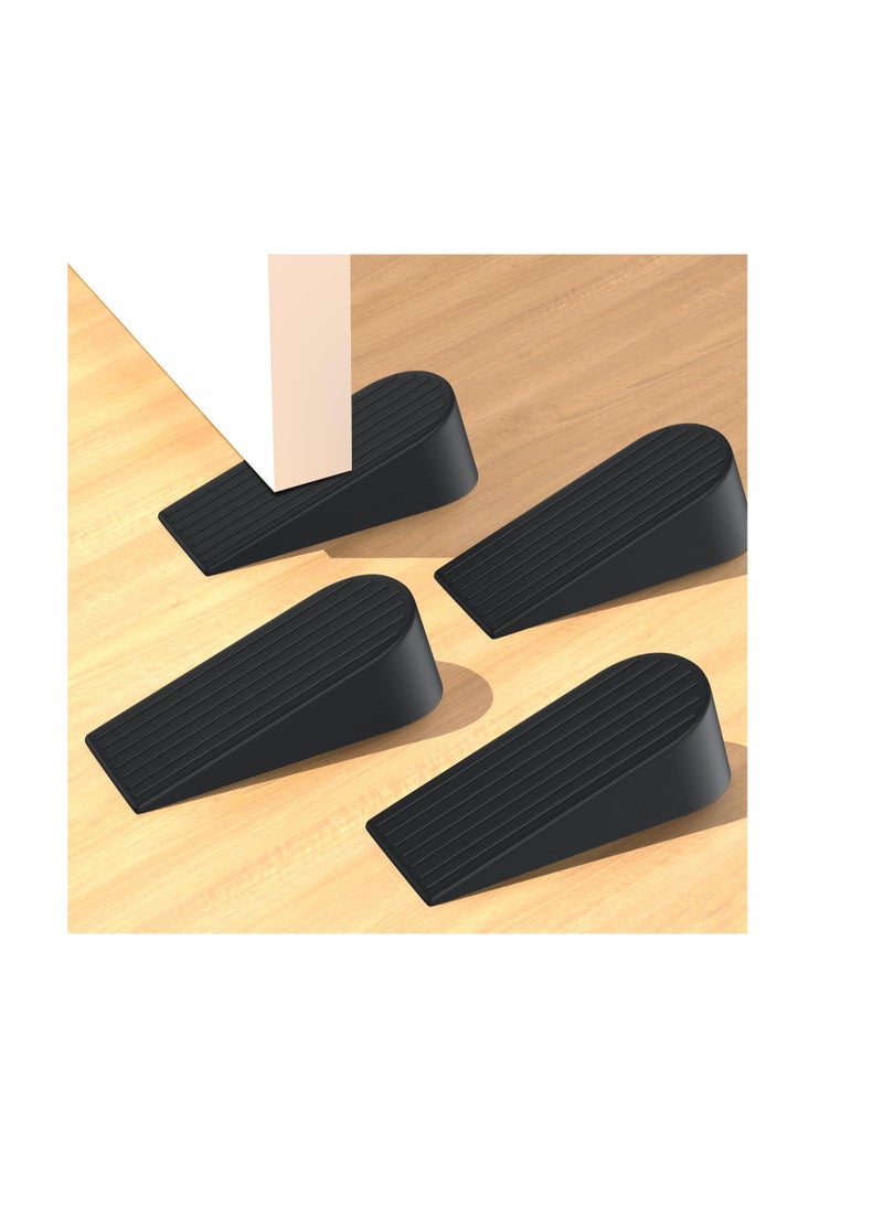 KNP - KNP Door Stopper 2 Pcs Black is a durable and practical solution to prevent doors from slamming or damaging walls. - Image 1