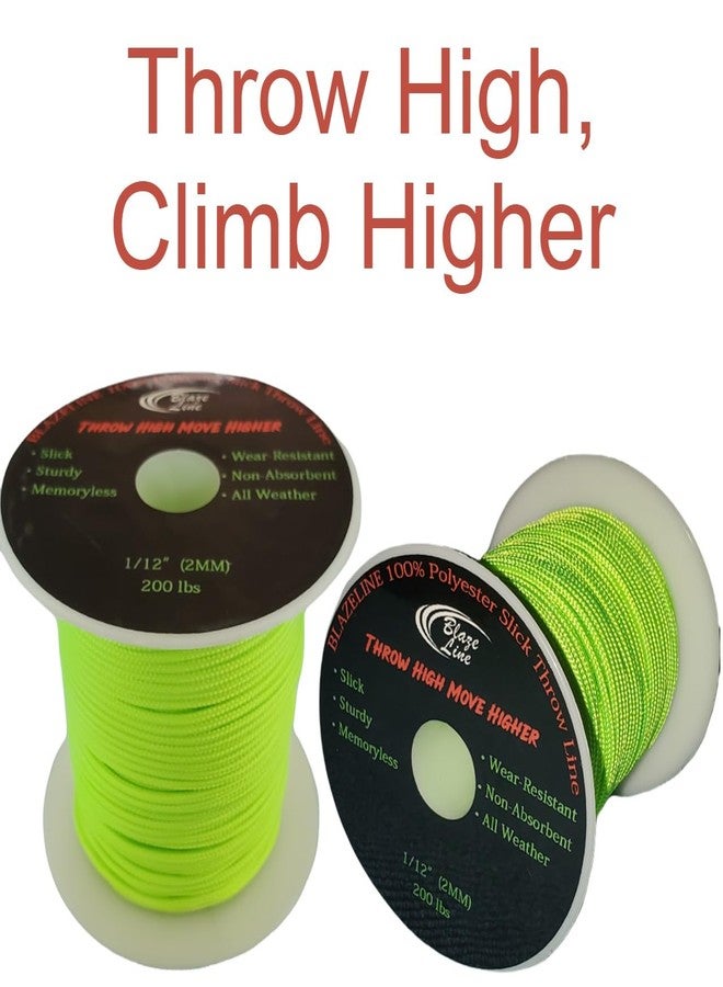 Blaze Line 100% Polyester Climbing Throw Line Rope 2 mm (1/12 in) 150 ft Stool Cord 200 lbs Tensile Strength (Neon Green) - Image 4