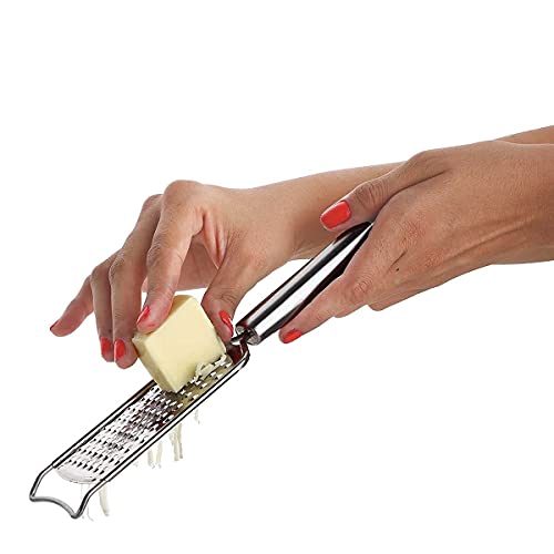 Black Olive Carrot Greater, Stainless Steel Vegetable Slicer, Carrot Grater, Cheese Grater, Ginger Grater, Coconut Grater Chocolate Grater, Garlic Grater Slicer Cutter for Kitchen (Silver) (SS Grater) - Image 2