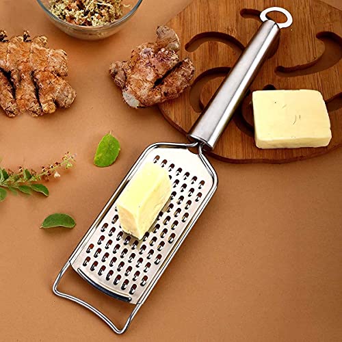 Black Olive Carrot Greater, Stainless Steel Vegetable Slicer, Carrot Grater, Cheese Grater, Ginger Grater, Coconut Grater Chocolate Grater, Garlic Grater Slicer Cutter for Kitchen (Silver) (SS Grater) - Image 3