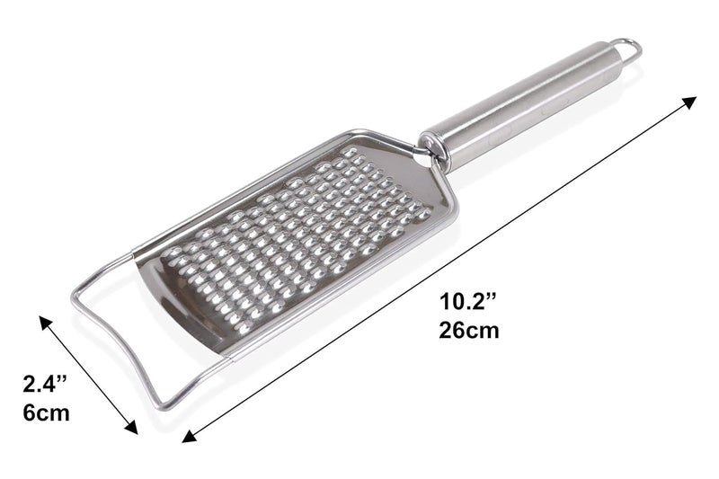 Black Olive Carrot Greater, Stainless Steel Vegetable Slicer, Carrot Grater, Cheese Grater, Ginger Grater, Coconut Grater Chocolate Grater, Garlic Grater Slicer Cutter for Kitchen (Silver) (SS Grater) - Image 4