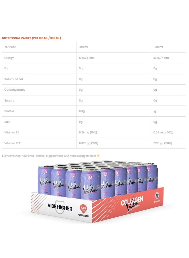 Vibe Collagen Vibe 330ml – Vimberry Flavor – Pack of 24 - Image 4