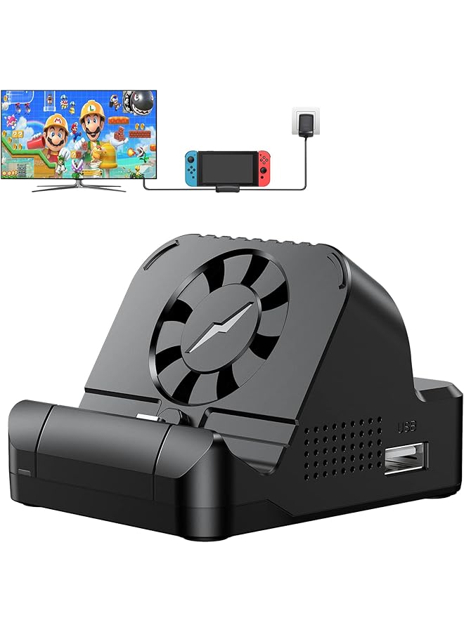 KASTWAVE Tv Docking Station For Switch Portable For Switch Dock / Ns Pd Protocol Avoids Brick Cooling Fan Usb 3.0 Port - Image 1