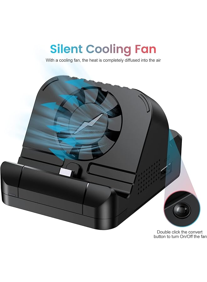 KASTWAVE Tv Docking Station For Switch Portable For Switch Dock / Ns Pd Protocol Avoids Brick Cooling Fan Usb 3.0 Port - Image 5
