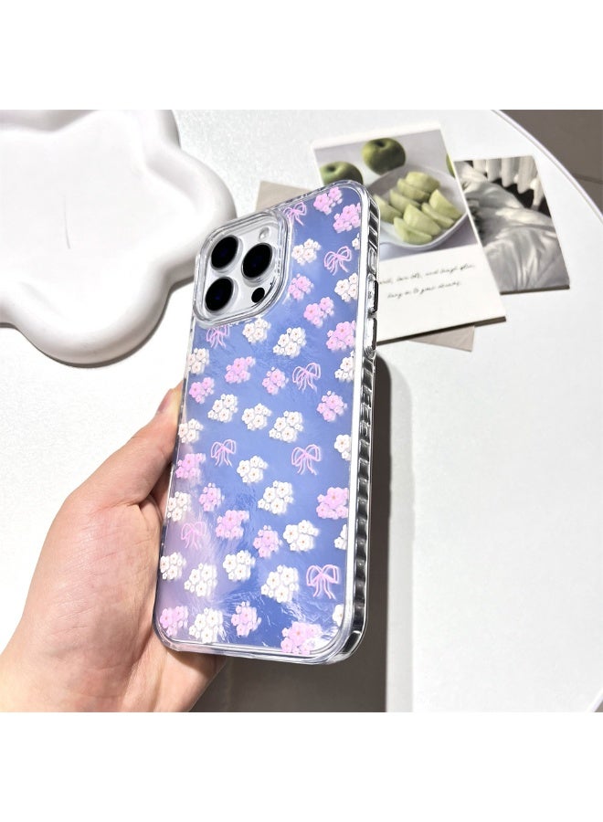 NIBEMINENT Korean Cherry Blossom Bow Protective TPU Case Cover For iPhone 15 Clear - Image 2
