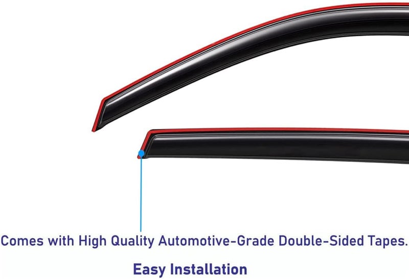 Lightronic WV94423 Side Window Visor Deflector Rain Guard Set for Ford Ranger and Mazda B-Series - Image 5