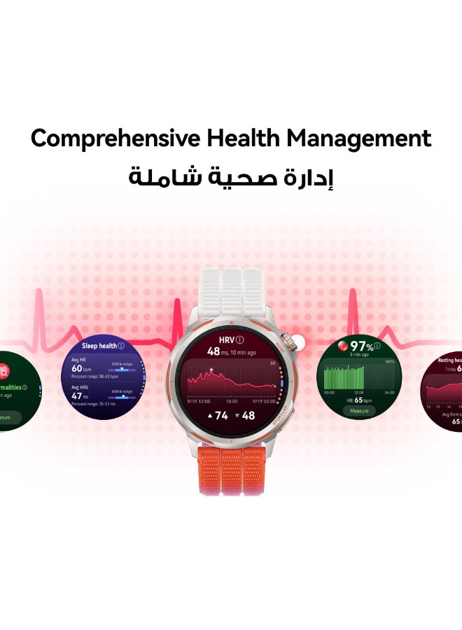 HUAWEI WATCH GT Runner 2 Smartwatch for men, Health Monitoring, Sleep Tracking, ECG, SpO2, GPS, up to 14 Days Battery Life, Bluetooth Calls, Marathon Mode, iOS & Android Compatible, Dawn Orange - Image 3