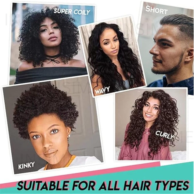 INSIME Detangler hair brush for curly hair comb for Women Men & Kids | Comb for curly wavy hair Pain Free hair detangling brush | Curl brush for hair styling Dry & Wet hair brush | (Sea Green) - Image 4