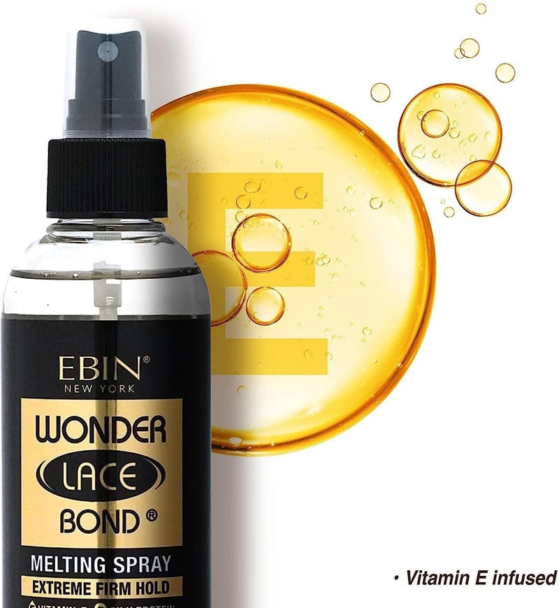 EBIN NEW YORK Wonder Lace Bond Lace Melt Spray - Extreme Firm Hold (Supreme) | Flawless,Natural, and Seamleass finish, No Reside, Long Lasting Formula with Protecting Edges, Perfect for wigs - Image 2