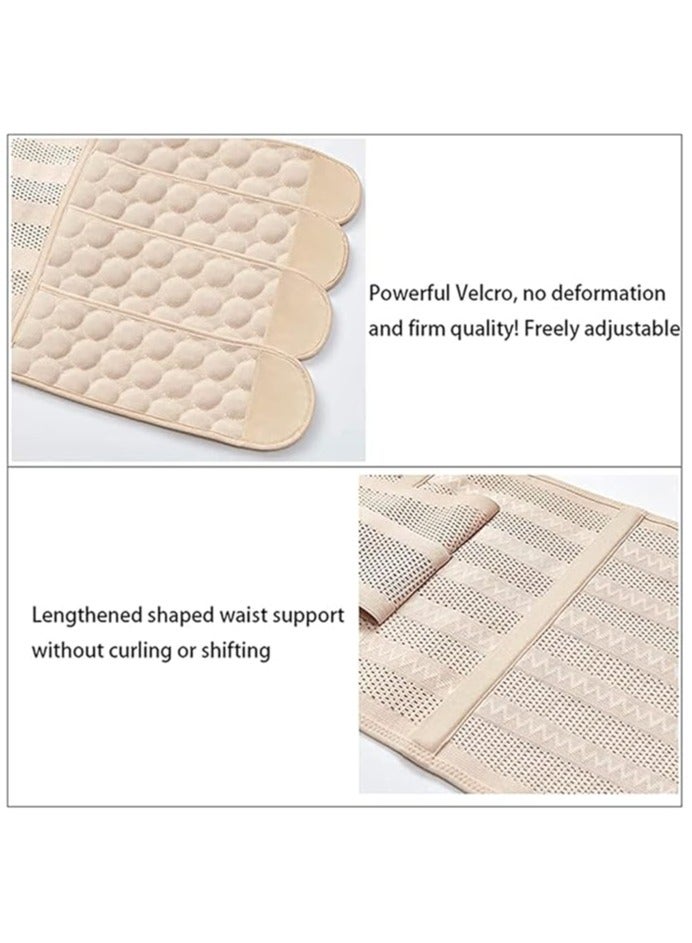 EMXEE Premium Waist Trainer Belt for Slimming, Enhanced Core Support and Comfortable Fit Waist Shaping Belt - Accelerate Weight Loss and Achieve a Sculpted Figure with Our Adjustable Waist Trimmer Beige - Image 5