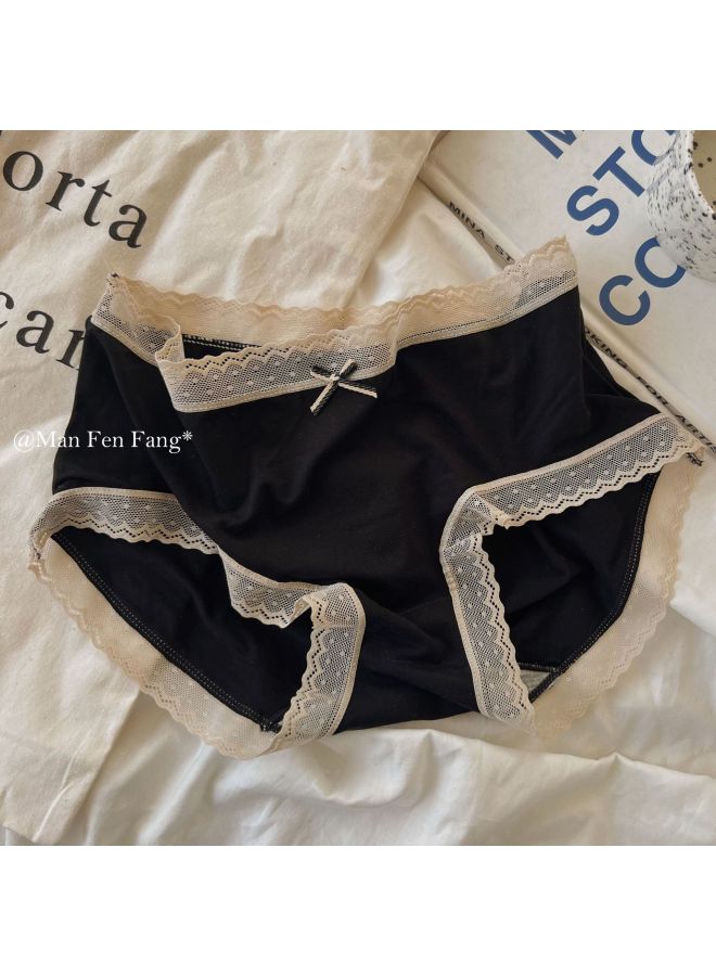 "girl's Private Romance Style Modal Mid-waist Pure Color Girls' Underwear Seamless And Comfortable Cotton Crotch Briefs