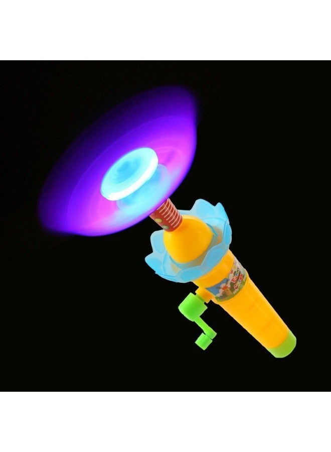Children's Hand-cranked Carousel Lotus Lamp Small Windmill Luminous Toy Lighting Educational Fun Gift Tremolo-Color:Carousel-Specifications:Standard  - Image 2