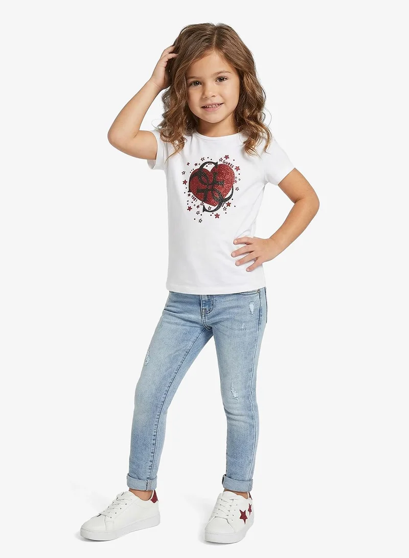 جس تيشيرت جرافيك برقبة دائرية للأطفال