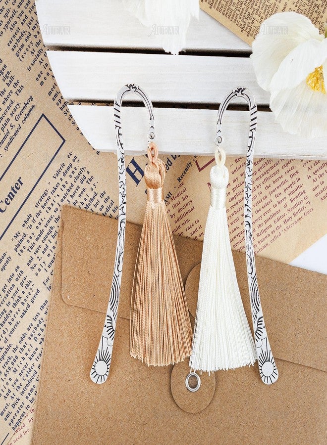 AUEAR, 20 Pack Metal Bookmarks Carved Hook Bookmark Vintage Book Markers with for Reader (Silver) - Image 4