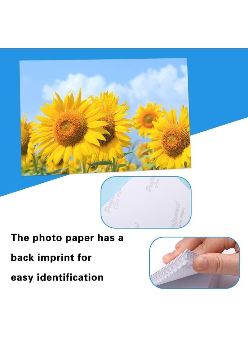 100 Sheets 4"x 6" 4R High Glossy Photographic Paper Waterproof Professional High Glossy Photo Paper For Printer Works with All Inkjet Printers 230g - view 5