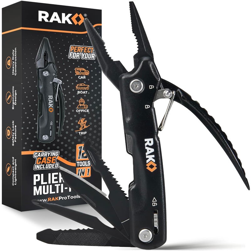 Rak Pro Tools Pliers Multitool - Cool Unique Gifts For Dads Who Have Everything - Compact Diy Survival Multi Tool Gift For Men  Husband  Handyman - Backpacking & Camping Accessories - Image 1