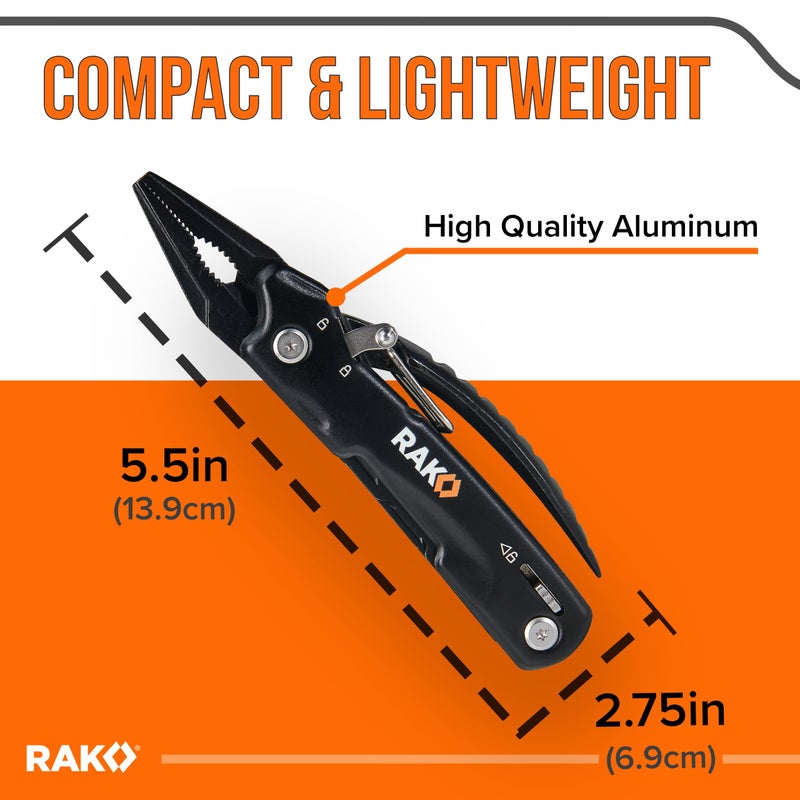 Rak Pro Tools Pliers Multitool - Cool Unique Gifts For Dads Who Have Everything - Compact Diy Survival Multi Tool Gift For Men  Husband  Handyman - Backpacking & Camping Accessories - Image 3