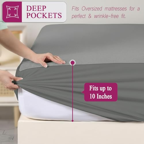 Trance Cotton Feel Terry Ultra Soft Waterproof Mattress Protector | Breathable -for Diwan | Sofa Cum Bed | Small Single Bed Protector (72x30 inch | 6x2.5 feet, Grey - Pack of 1) - Image 3