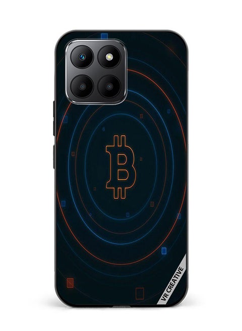 Protective Case Cover For Honor 70 Lite Bitcoin Design Multicolour