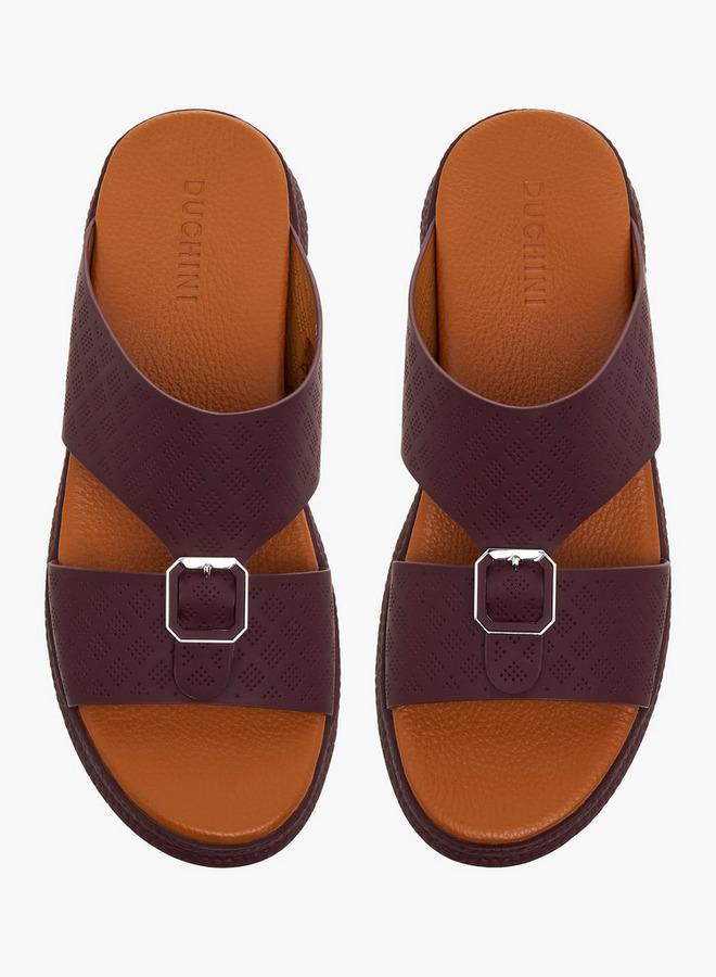 DUCHINI Men Perforated Strap Arabic Sandals - Image 2