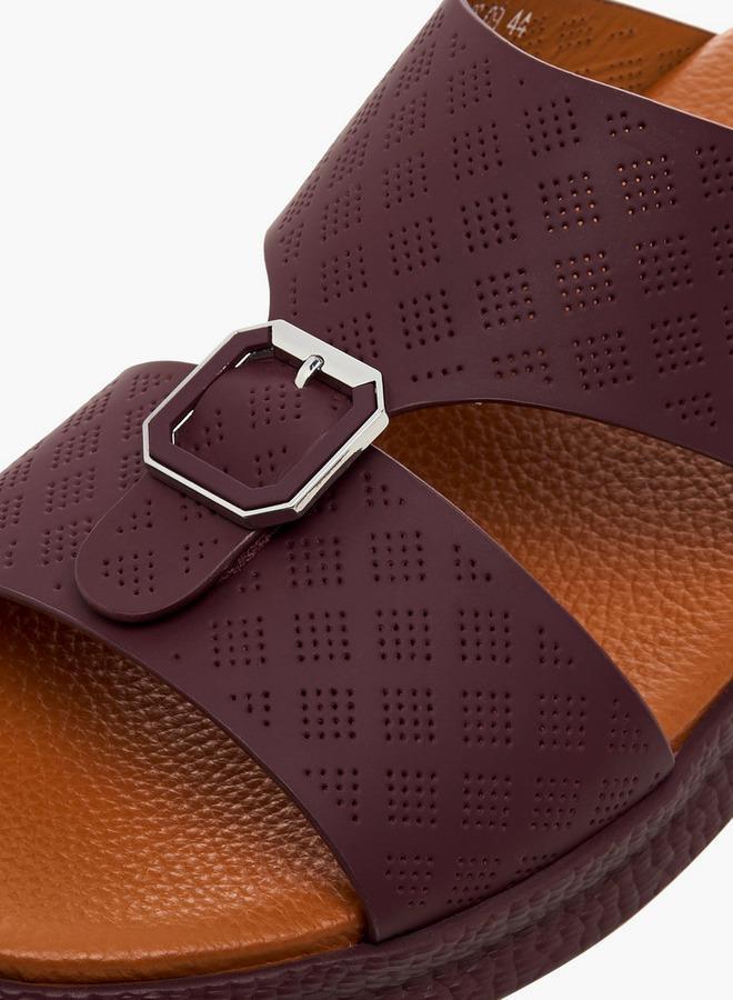 DUCHINI Men Perforated Strap Arabic Sandals - Image 4