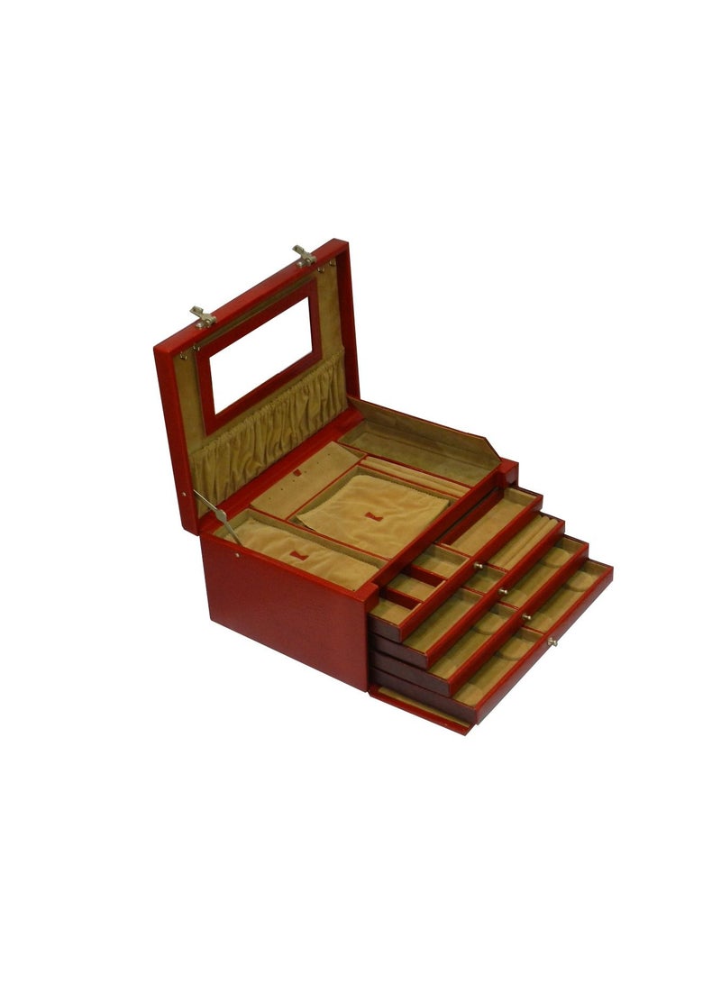 LAVERI LEATHER Laveri Jewellery Box Ring Necklace Earring Bracelet Storage Box Leather Multifunction Jewelry Organizer Box  - Image 4