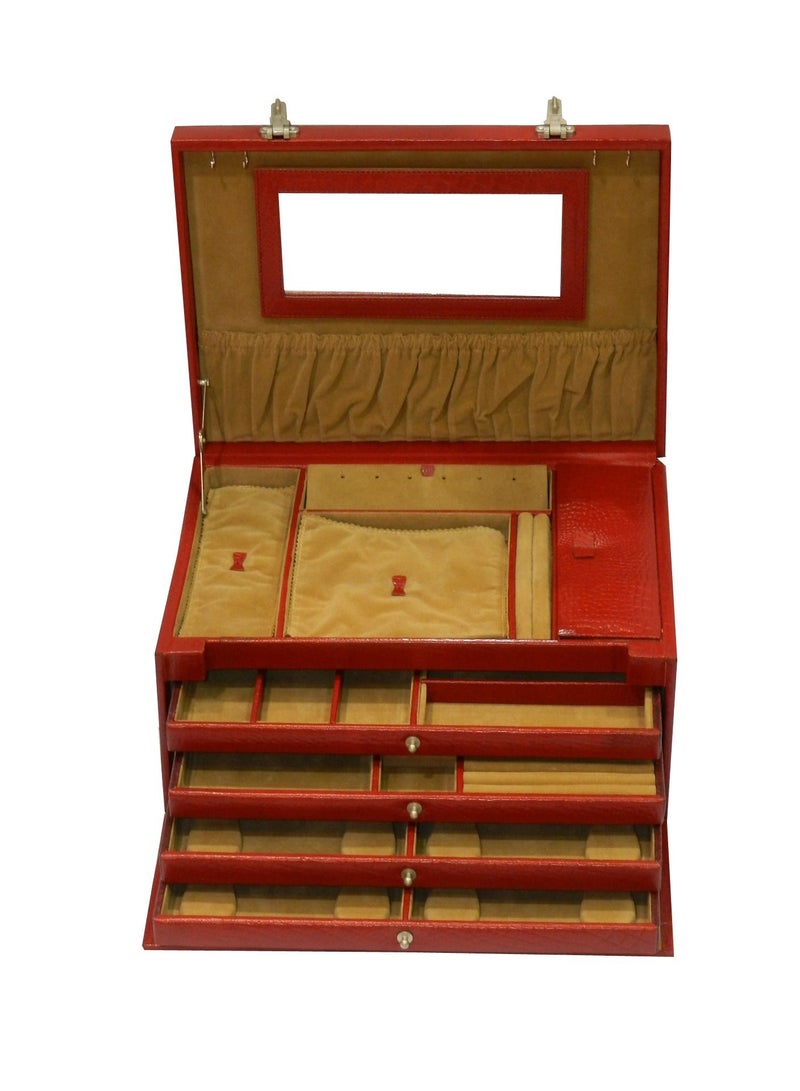 LAVERI LEATHER Laveri Jewellery Box Ring Necklace Earring Bracelet Storage Box Leather Multifunction Jewelry Organizer Box  - Image 1